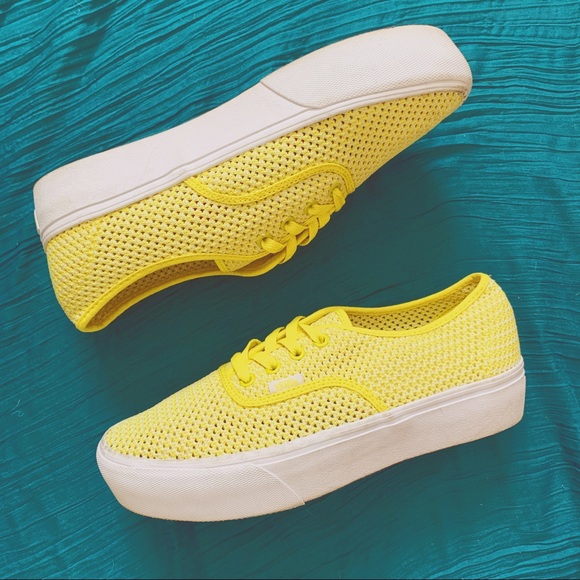 yellow platform vans